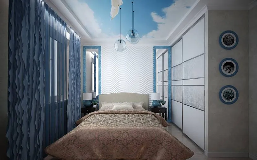 Спальня, оформлена у морській тематиці