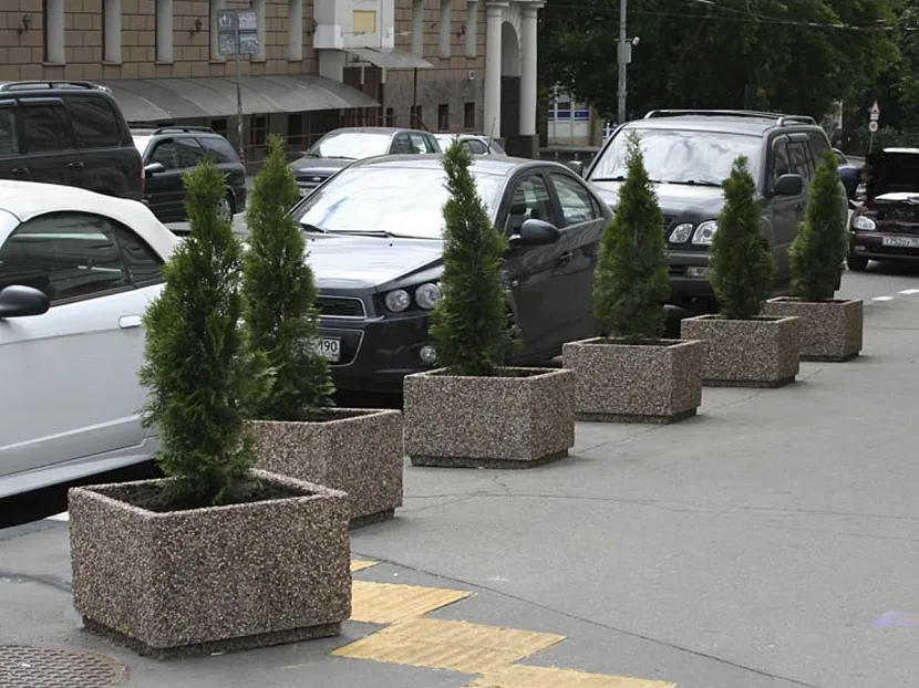 Обмеження паркування за допомогою рослин