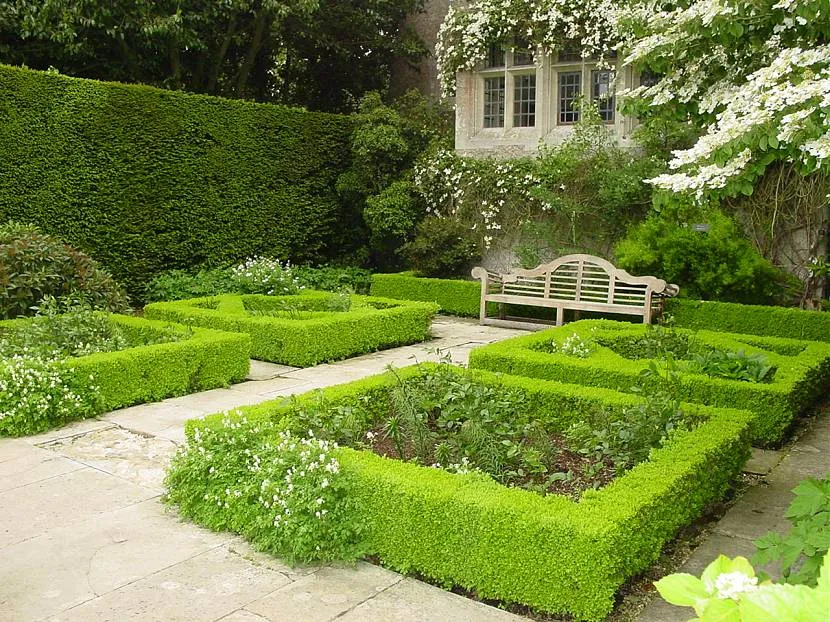 Zielone ogrodzenie do łóżek ogrodowych