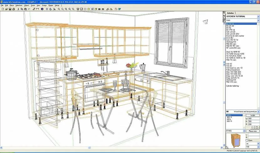 Розробка креслення у програмі KitchenDraw перед підготовкою 3d візуалізації