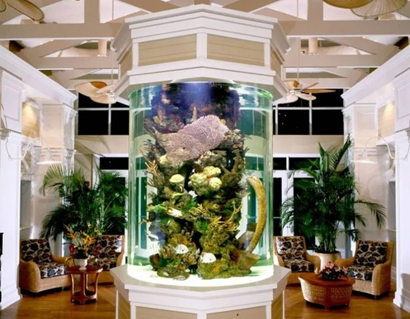 Колона з акваріумом