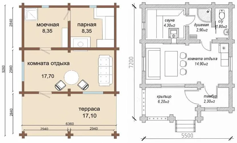 Окрім стандартного облаштування, у лазні може знадобитися санвузол.