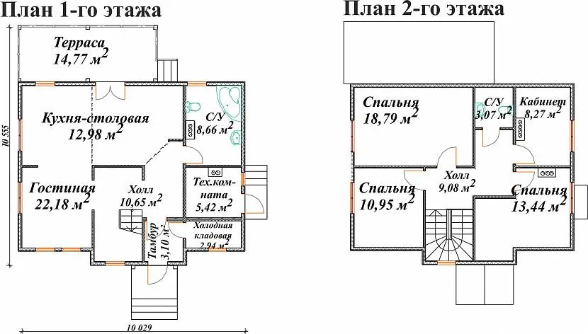 Планування 2-поверхового будинку