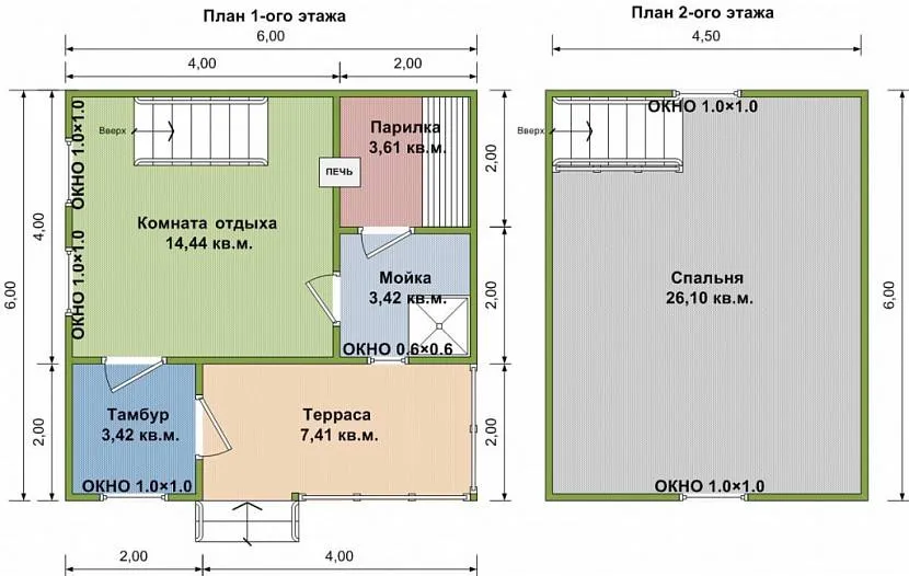 Будинок 5х6 з парною та кімнатою для відпочинку