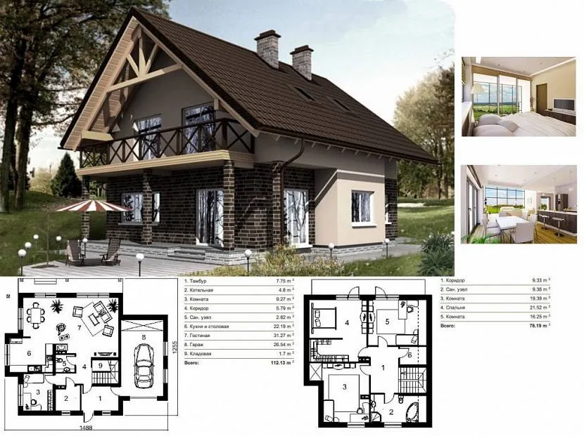 Parametry domu 12,5x14,8 pozwalają „wędrować” podczas planowania