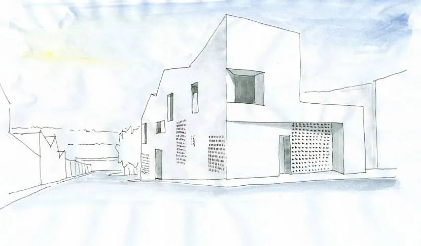 Szkic przyszłego domu od hiszpańskiego architekta-rzemieślnika